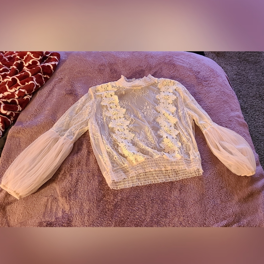 Mesh Victorian style top